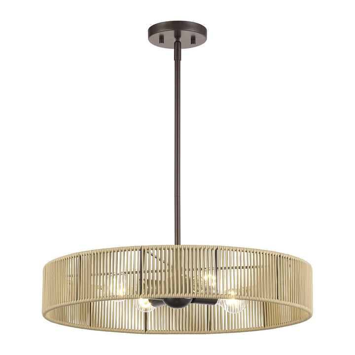 4 Light English Bronze Pendant