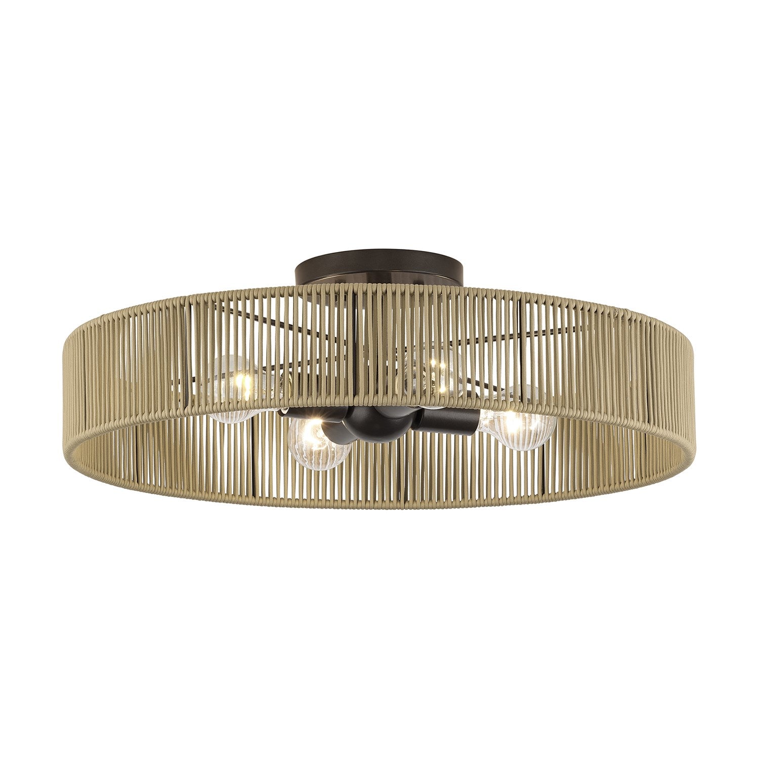 4 Light English Bronze Extra Large Semi-Flush