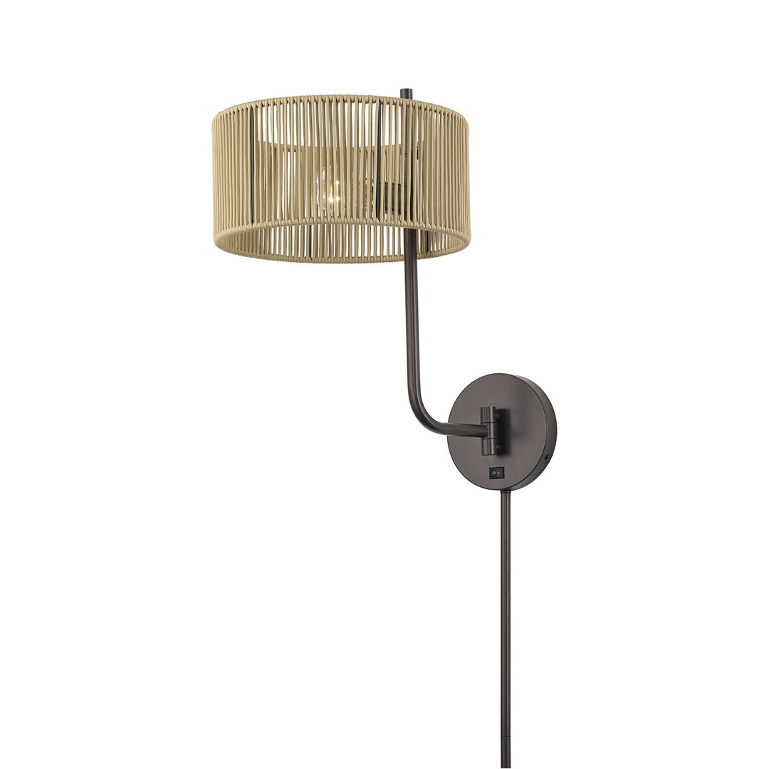 1 Light English Bronze Swing Arm Wall Lamp