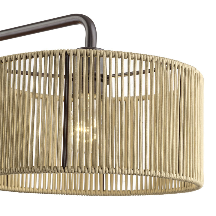3 Light English Bronze Extra Large Linear Chandelier