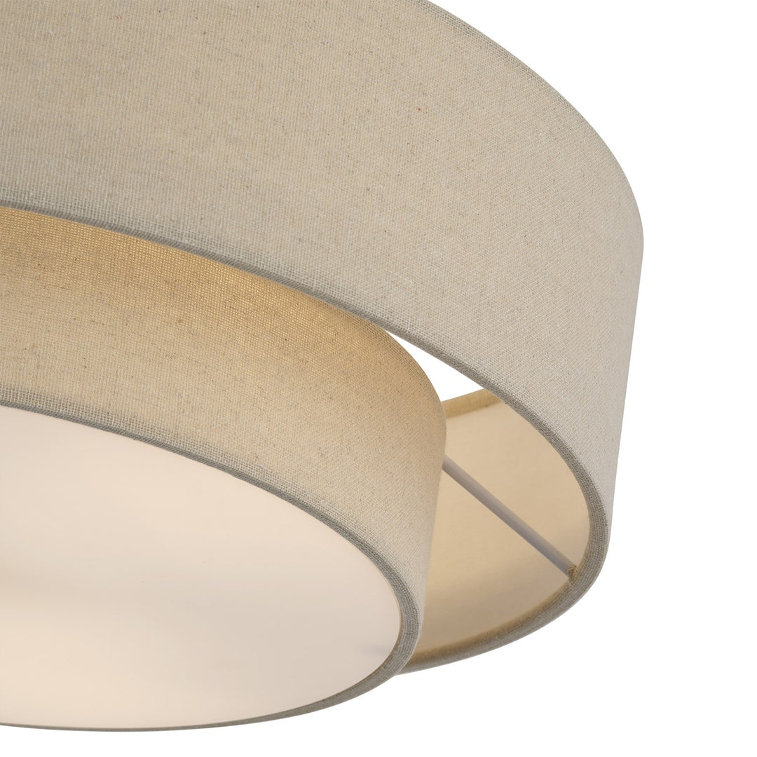 3 Light Bronze Large Semi-Flush