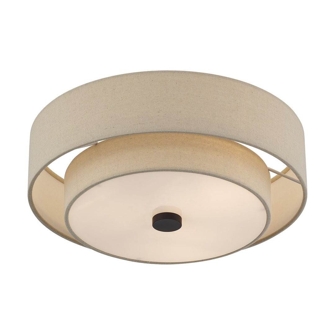 3 Light Bronze Large Semi-Flush