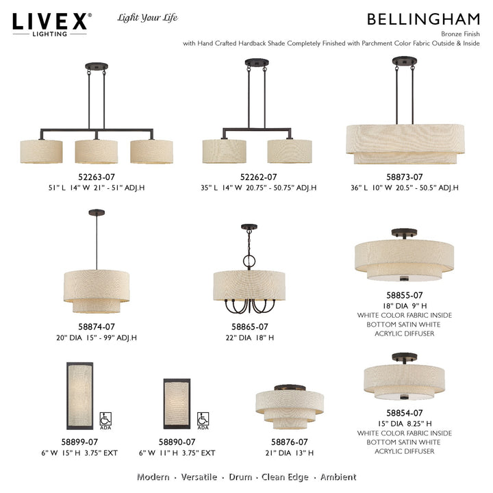 5 Light Bronze Pendant Chandelier