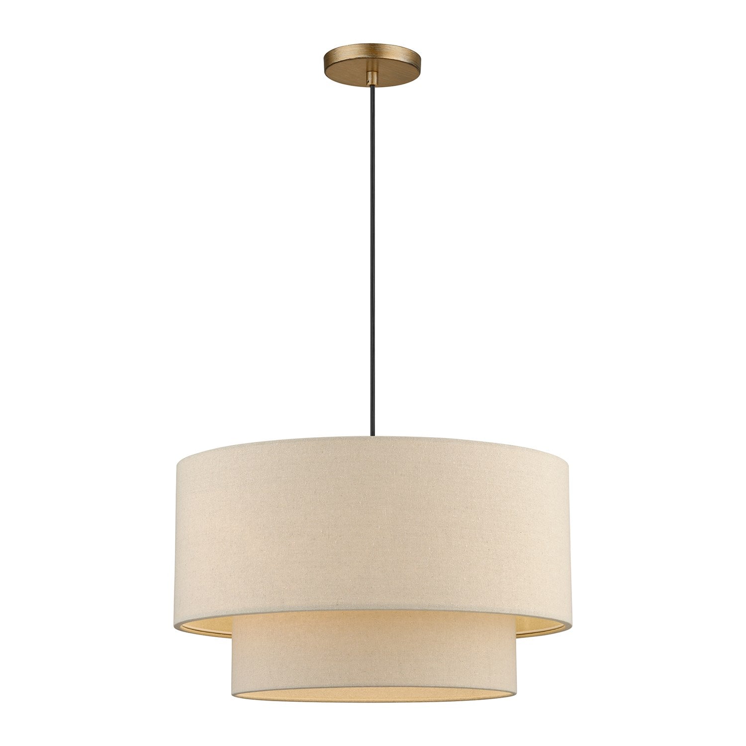 3 Light Antique Gold Leaf Pendant by Livex Lighting