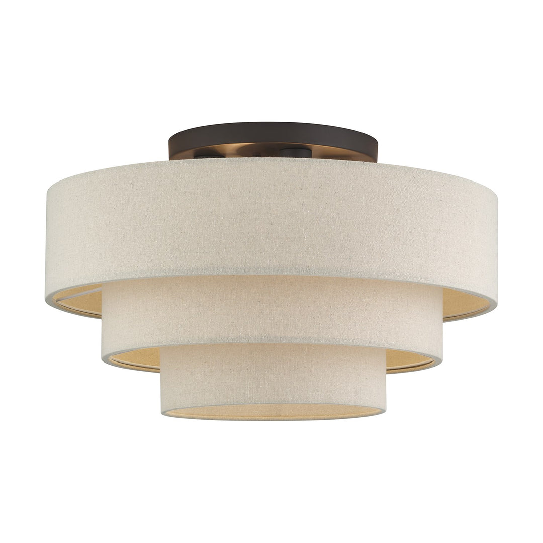 4 Light Bronze Extra Large Semi-Flush by Livex Lighting