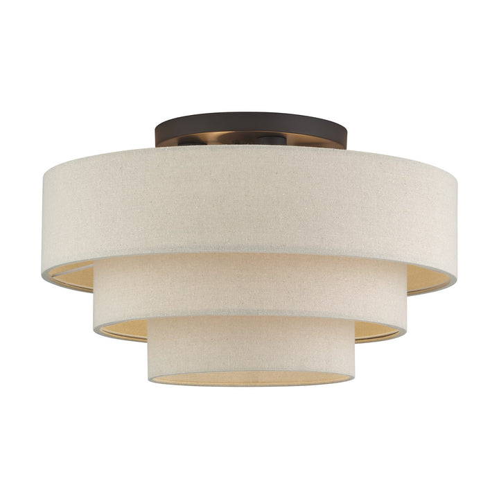 4 Light Bronze Extra Large Semi-Flush by Livex Lighting