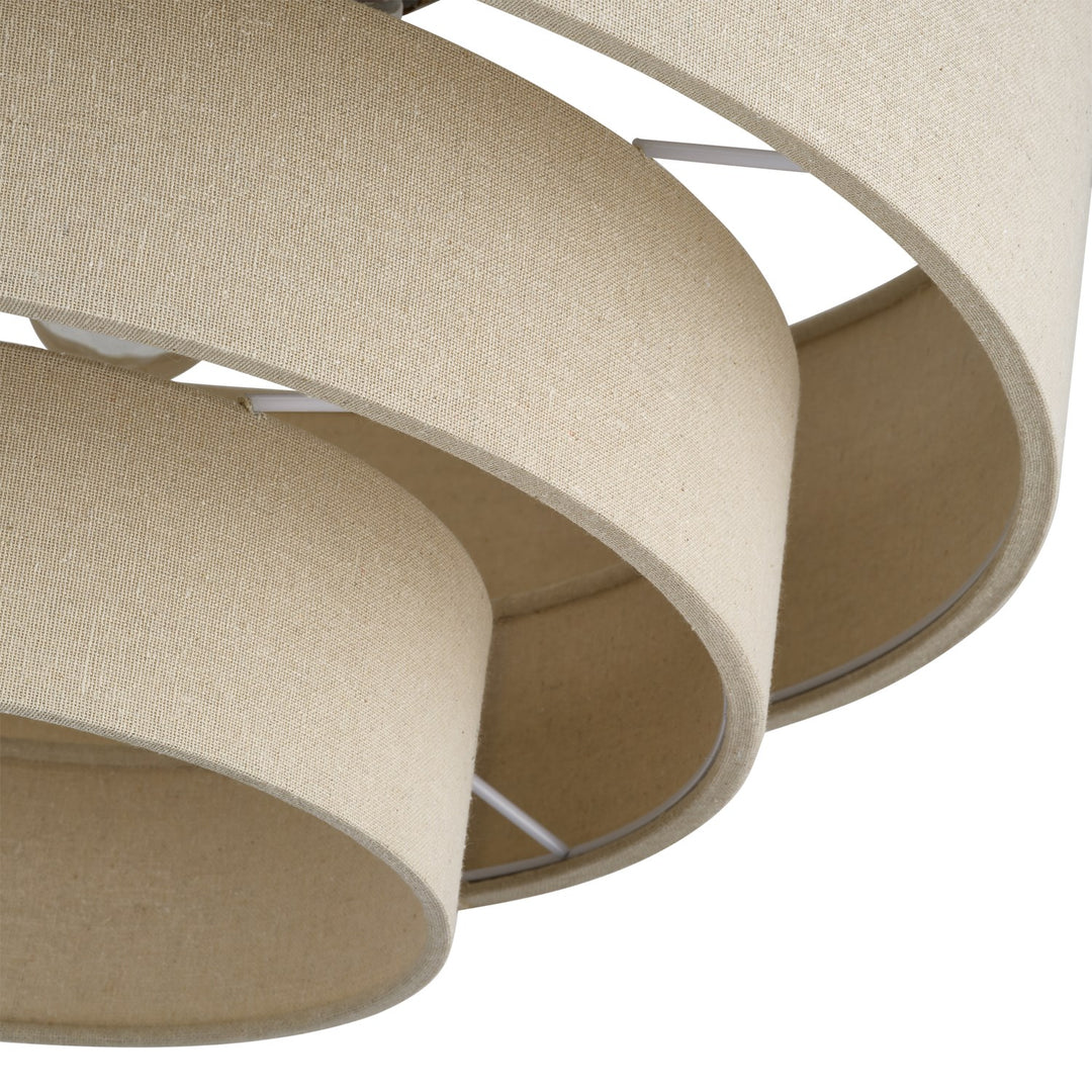 4 Light Antique Gold Leaf Extra Large Semi-Flush