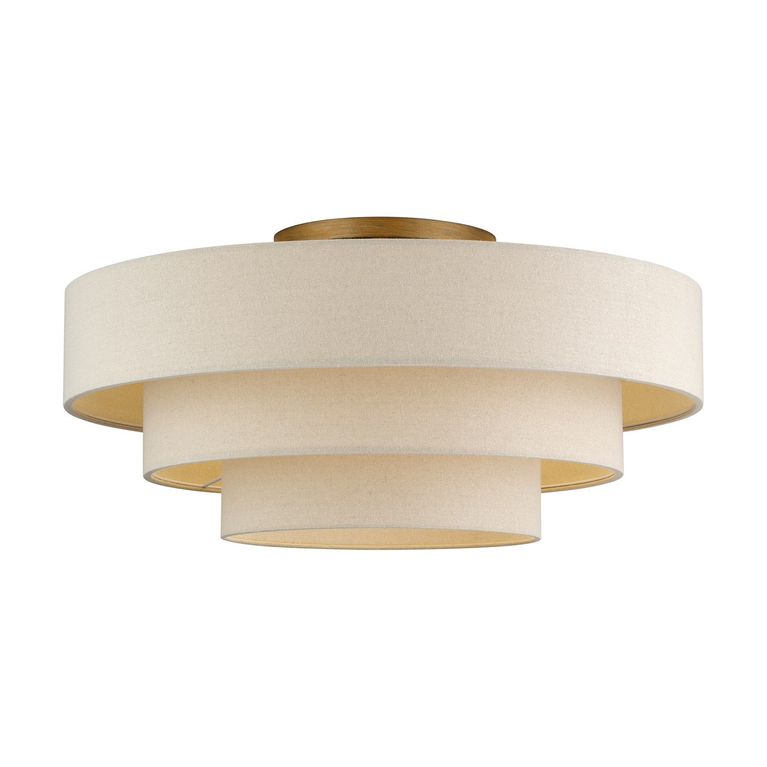 5 Light Antique Gold Leaf Extra Large Semi-Flush by Livex Lighting