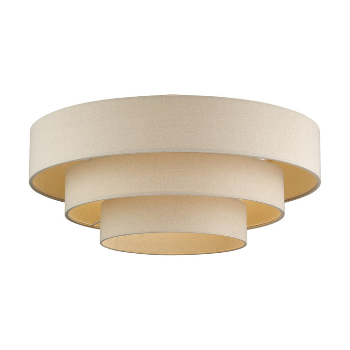 5 Light Antique Gold Leaf Extra Large Semi-Flush