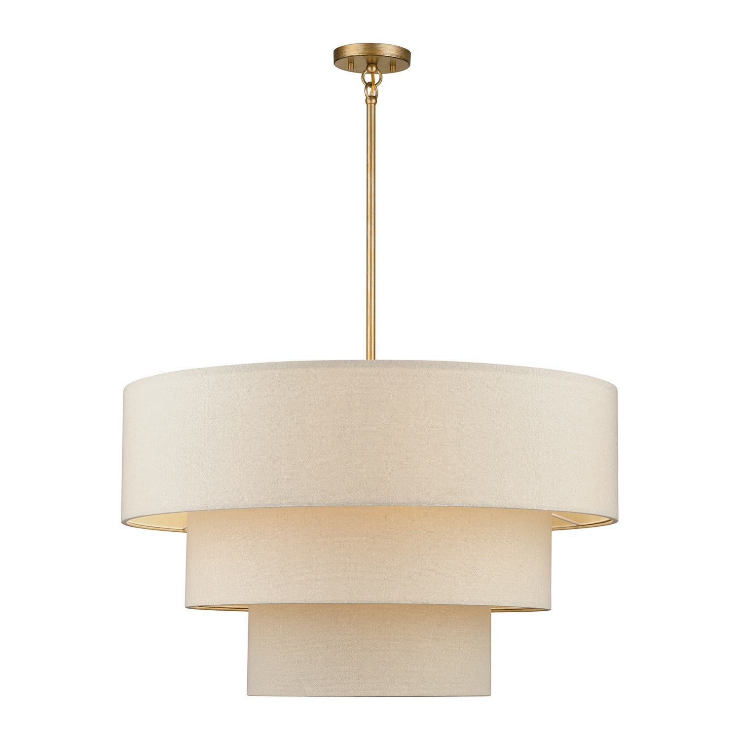 8 Light Antique Gold Leaf Large Pendant Chandelier by Livex Lighting