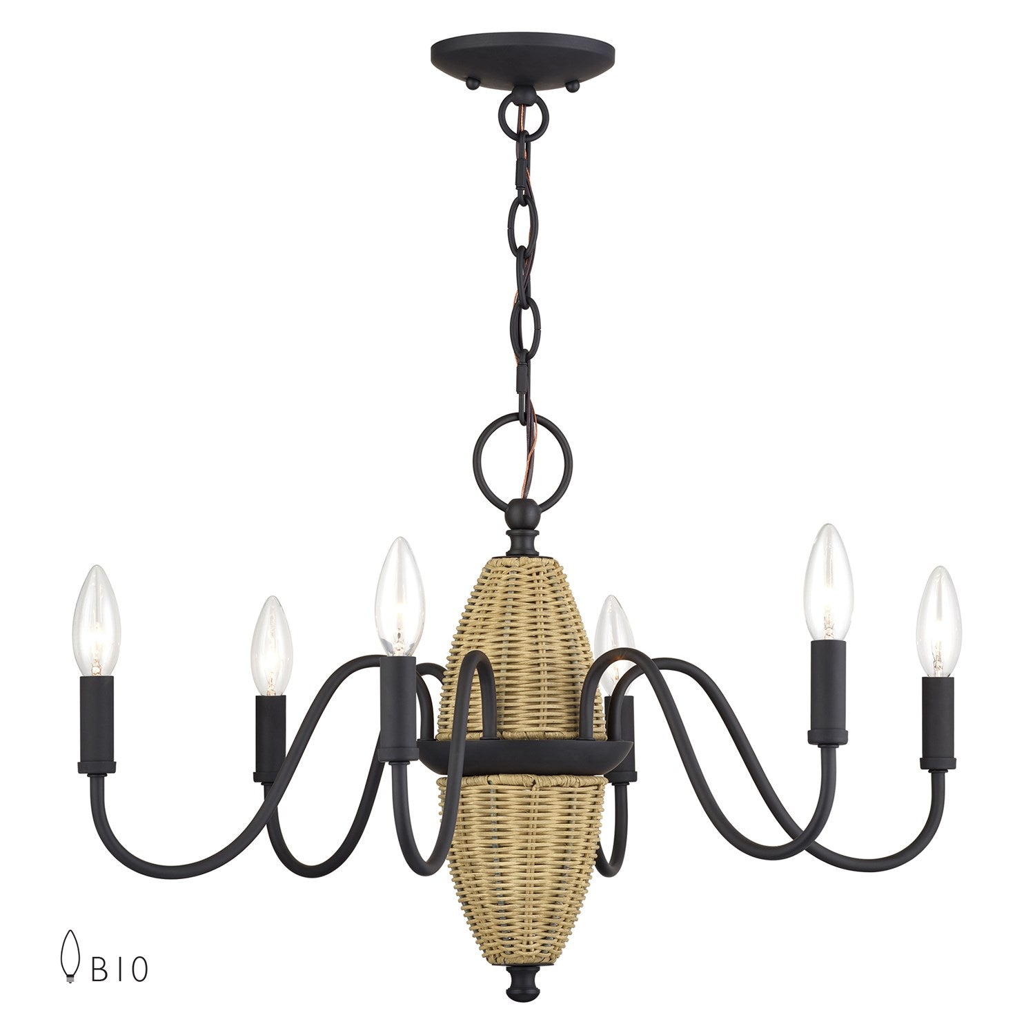 6 Light Bronze Chandelier by Livex Lighting