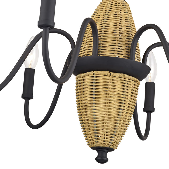 6 Light Bronze Chandelier