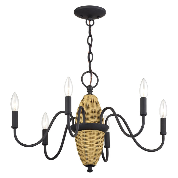 6 Light Bronze Chandelier