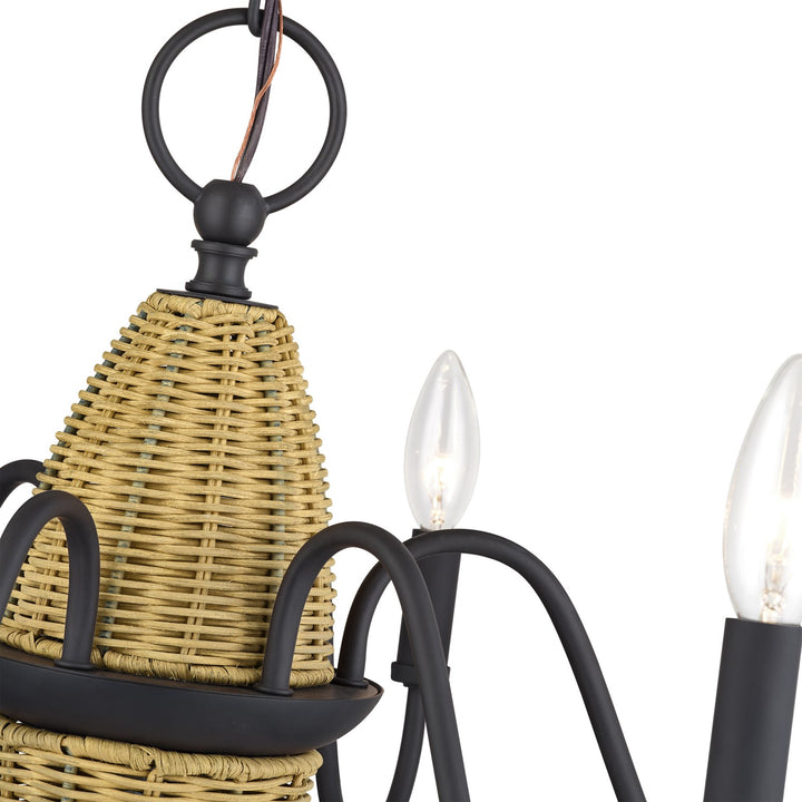 6 Light Bronze Chandelier