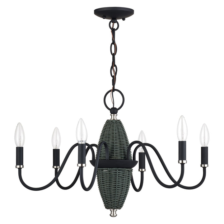 6 Light Black Chandelier