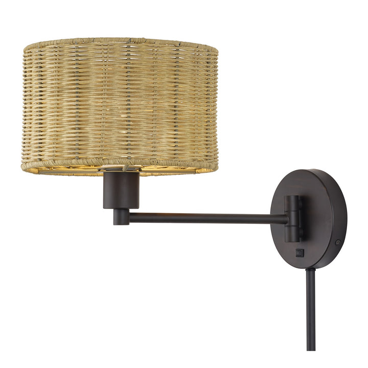 1 Light Bronze Swing Arm Wall Lamp