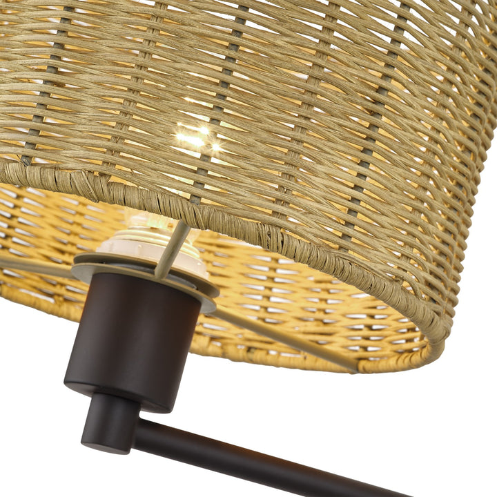 1 Light Bronze Swing Arm Wall Lamp