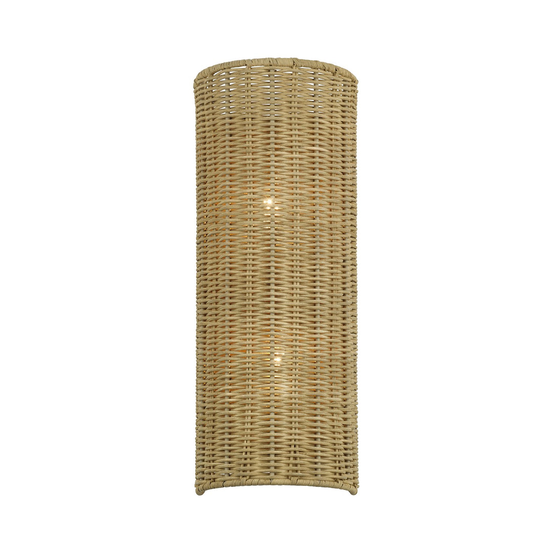 2 Light Antique Gold Leaf Ada Sconce