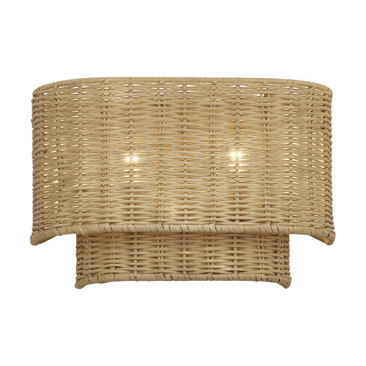 2 Light Antique Gold Leaf Ada Sconce