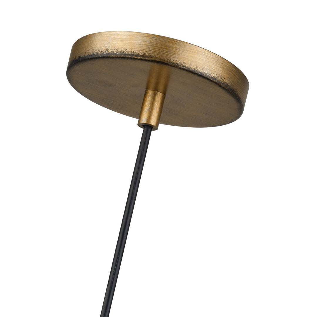 1 Light Antique Gold Leaf Pendant