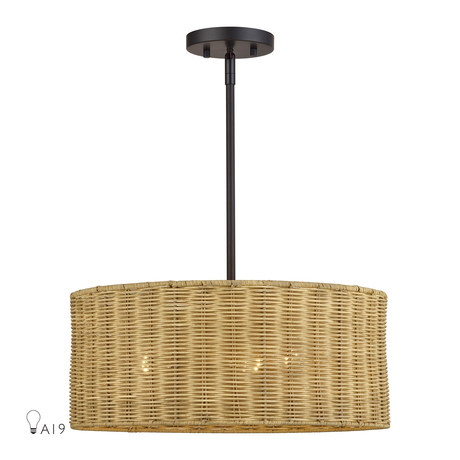 3 Light Bronze Pendant Chandelier by Livex Lighting
