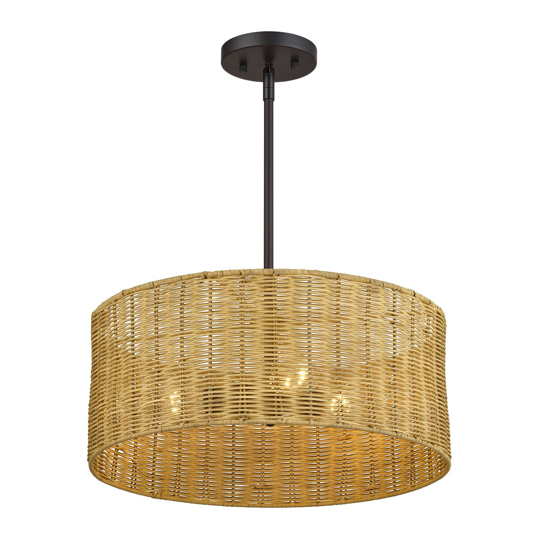 3 Light Bronze Pendant Chandelier