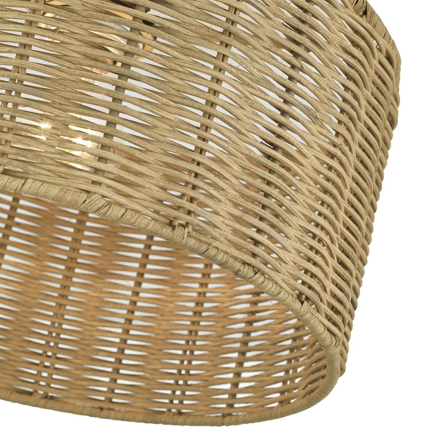 1 Light Antique Gold Leaf Medium Semi-Flush