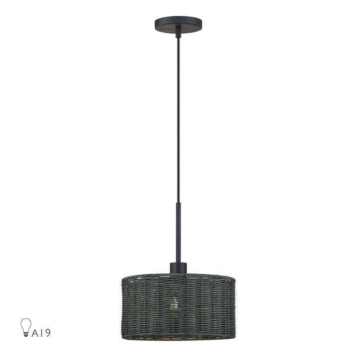 1 Light Black Pendant by Livex Lighting