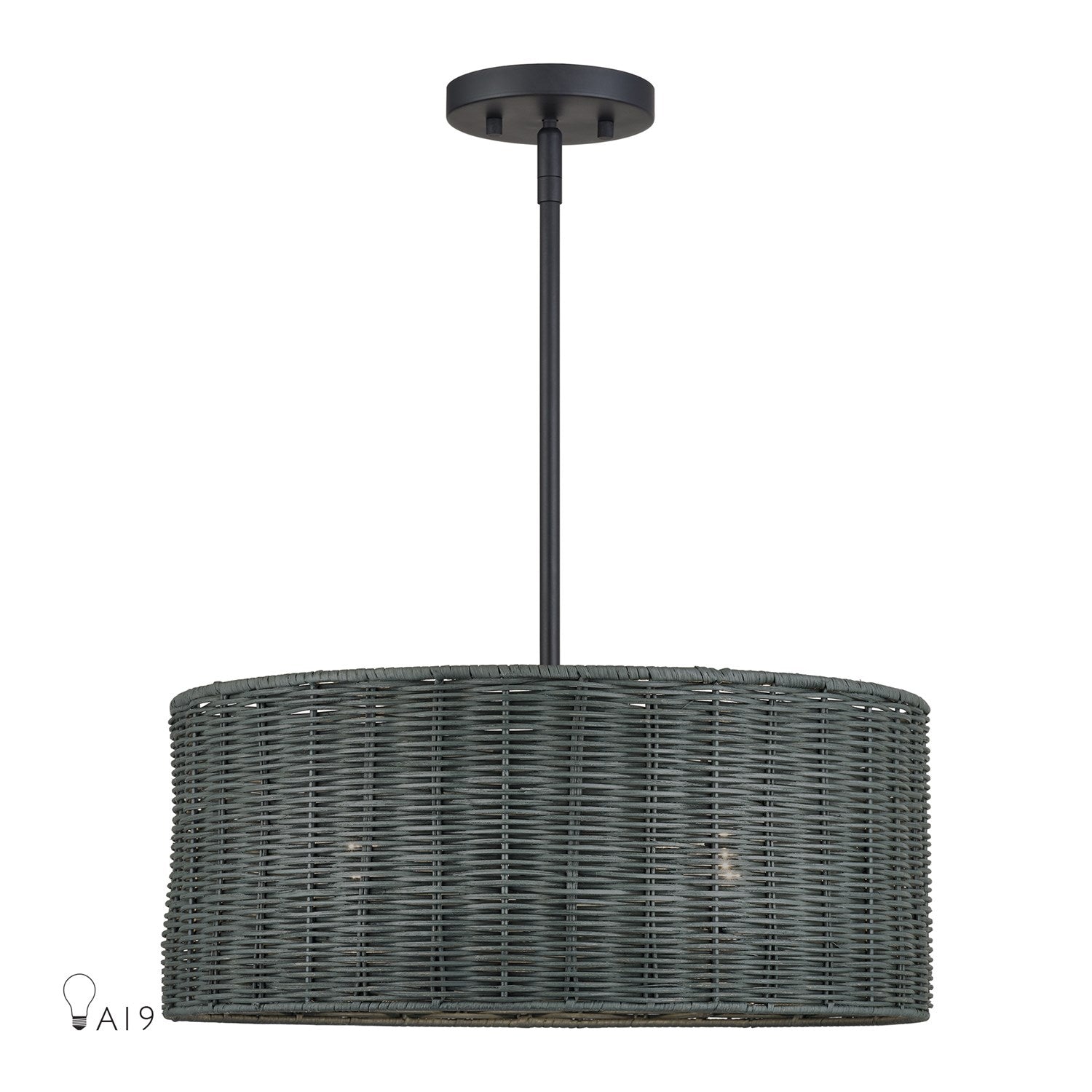 3 Light Black Pendant Chandelier by Livex Lighting