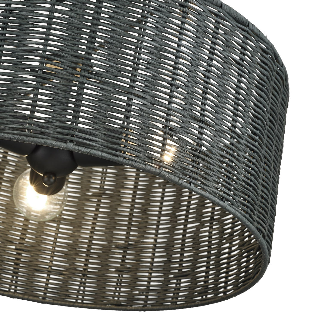 3 Light Black Pendant Chandelier