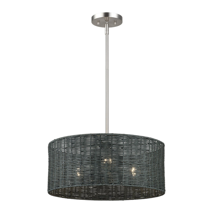 3 Light Brushed Nickel Pendant Chandelier