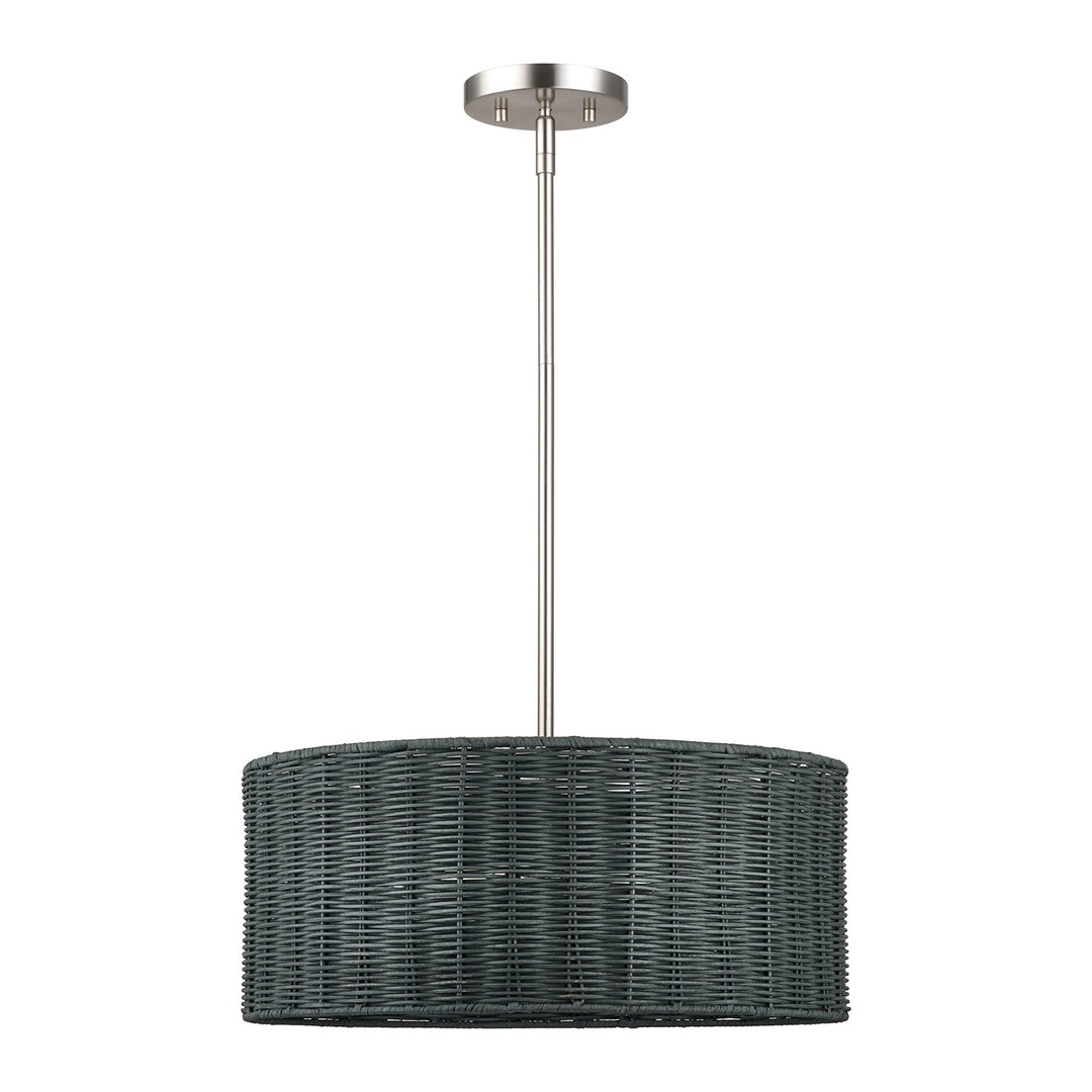 3 Light Brushed Nickel Pendant Chandelier