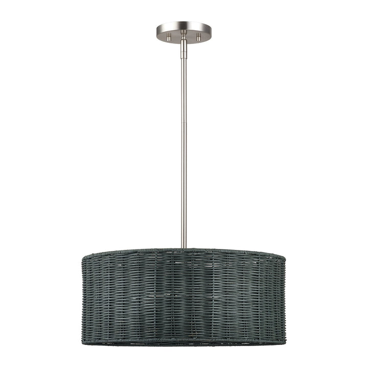 3 Light Brushed Nickel Pendant Chandelier