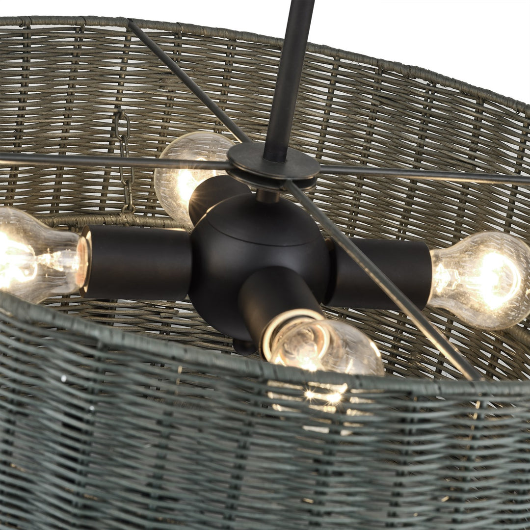 4 Light Black Pendant Chandelier