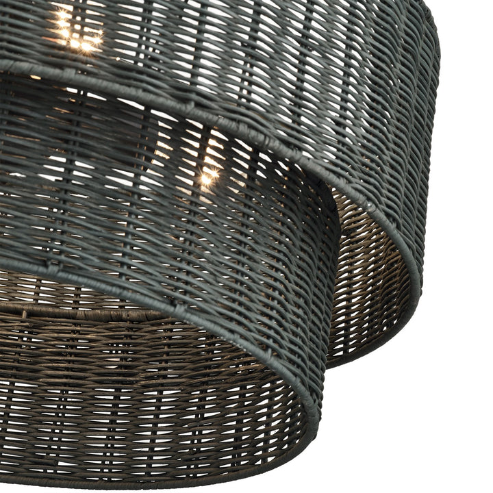 4 Light Black Pendant Chandelier