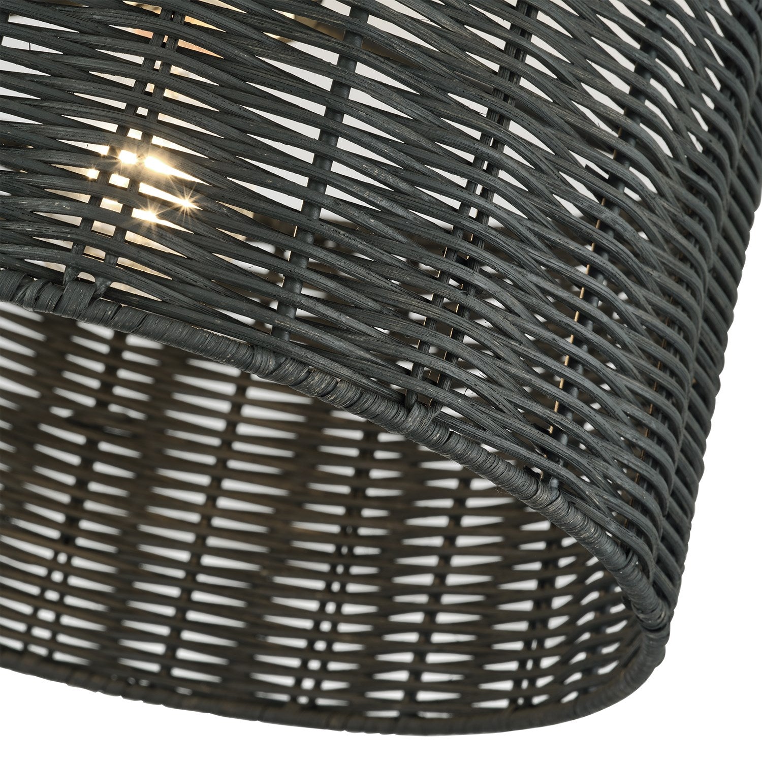 1 Light Black Medium Semi-Flush