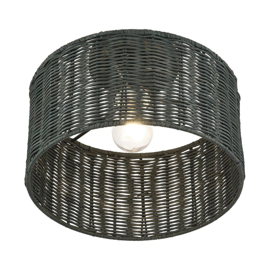 1 Light Black Medium Semi-Flush