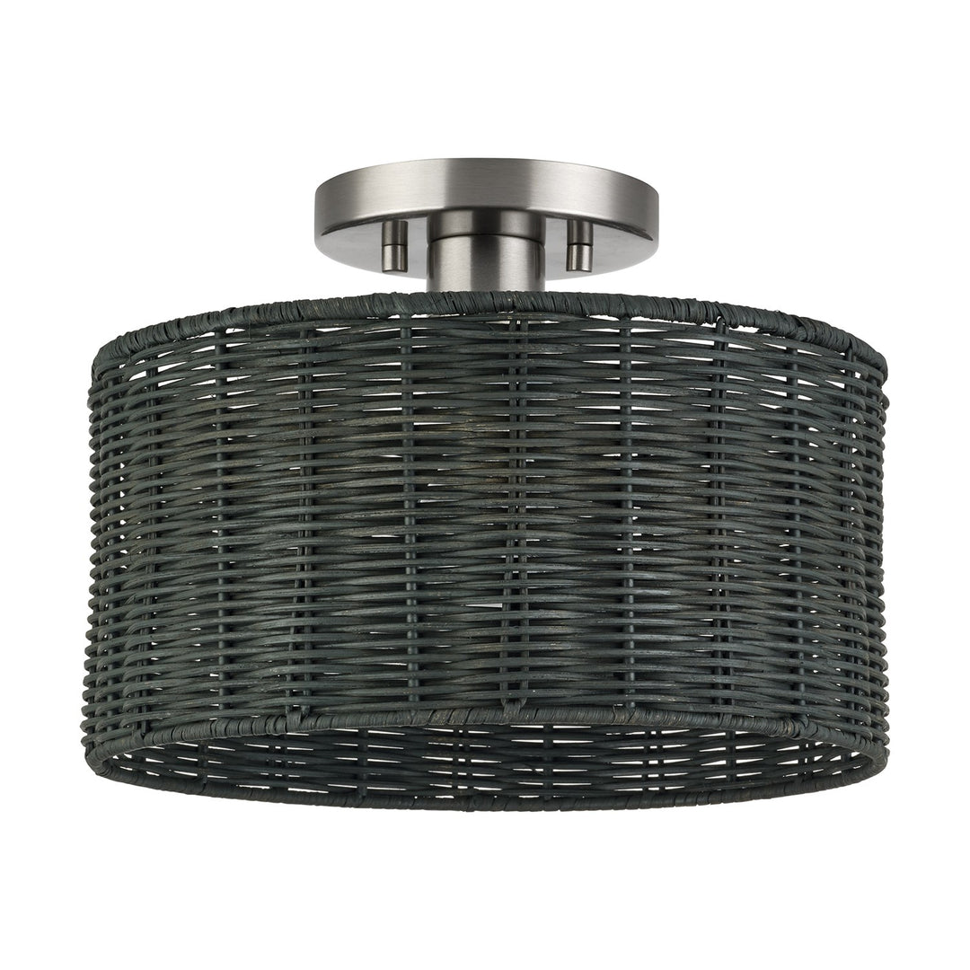 1 Light Brushed Nickel Medium Semi-Flush