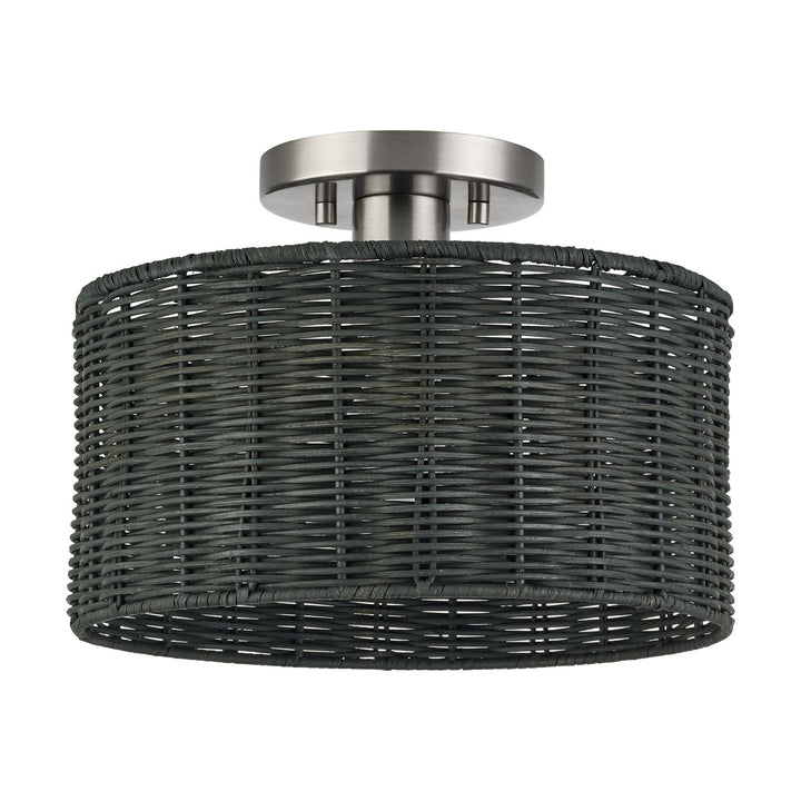 1 Light Brushed Nickel Medium Semi-Flush