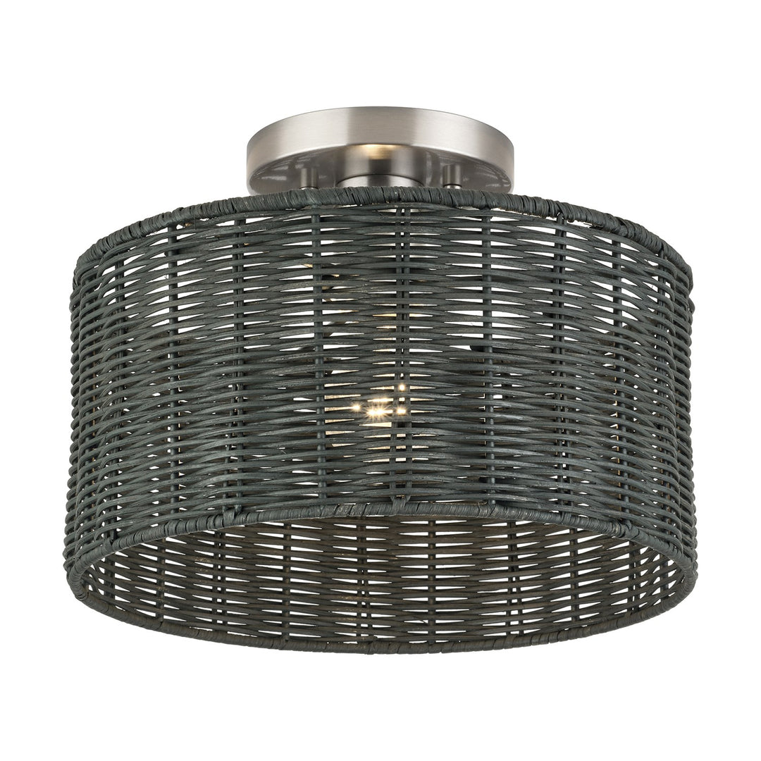 1 Light Brushed Nickel Medium Semi-Flush