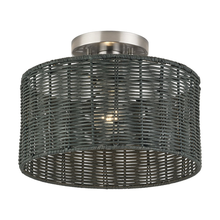 1 Light Brushed Nickel Medium Semi-Flush