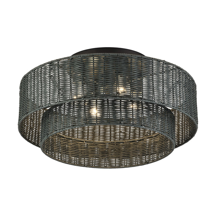4 Light Black Extra Large Semi-Flush