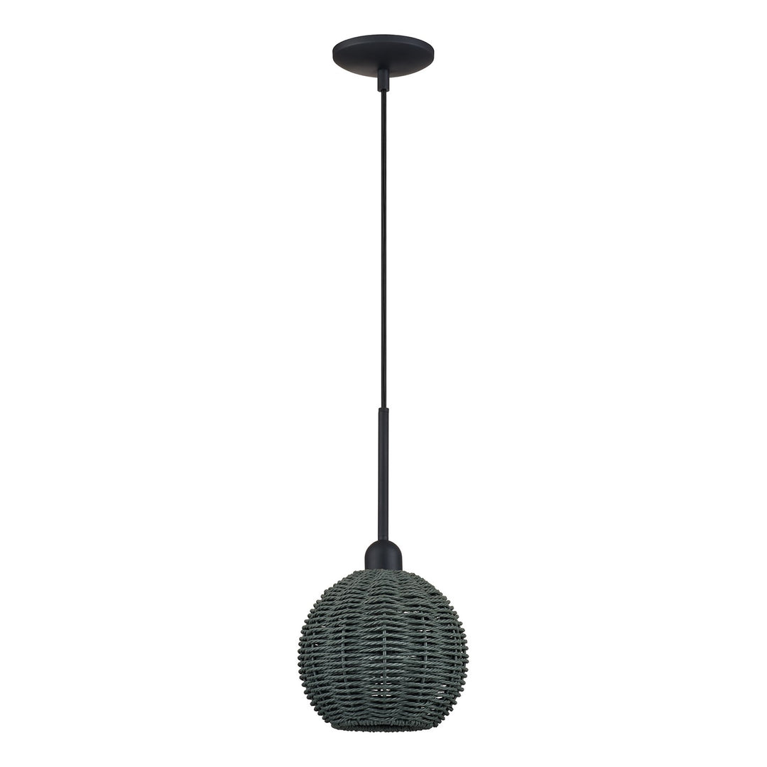 1 Light Black Mini Globe Pendant