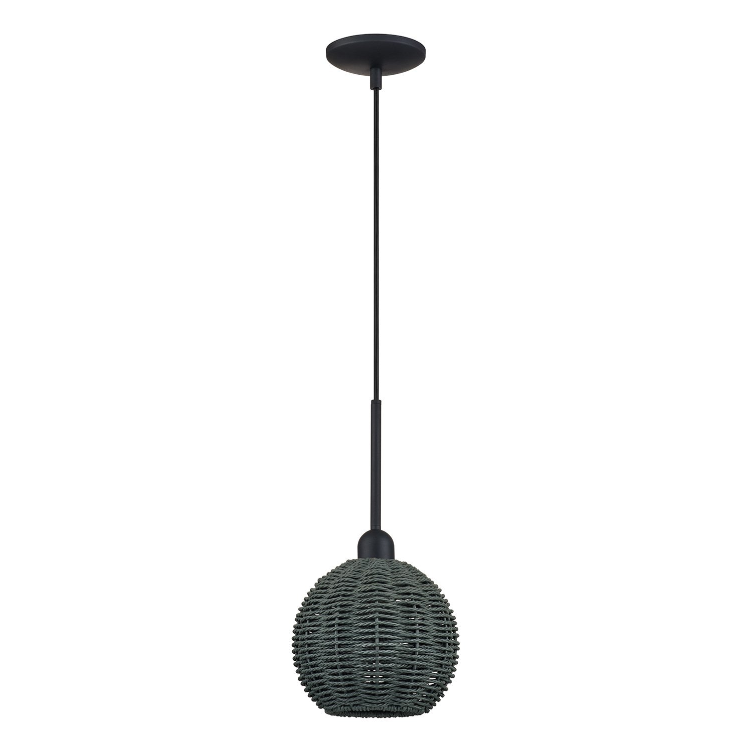 1 Light Black Mini Globe Pendant