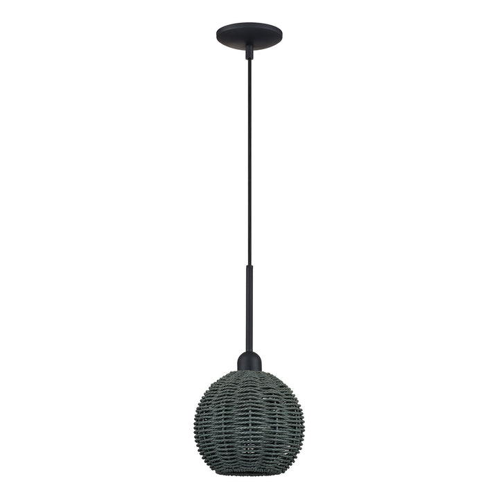1 Light Black Mini Globe Pendant