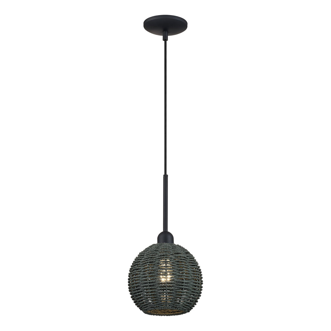 1 Light Black Mini Globe Pendant