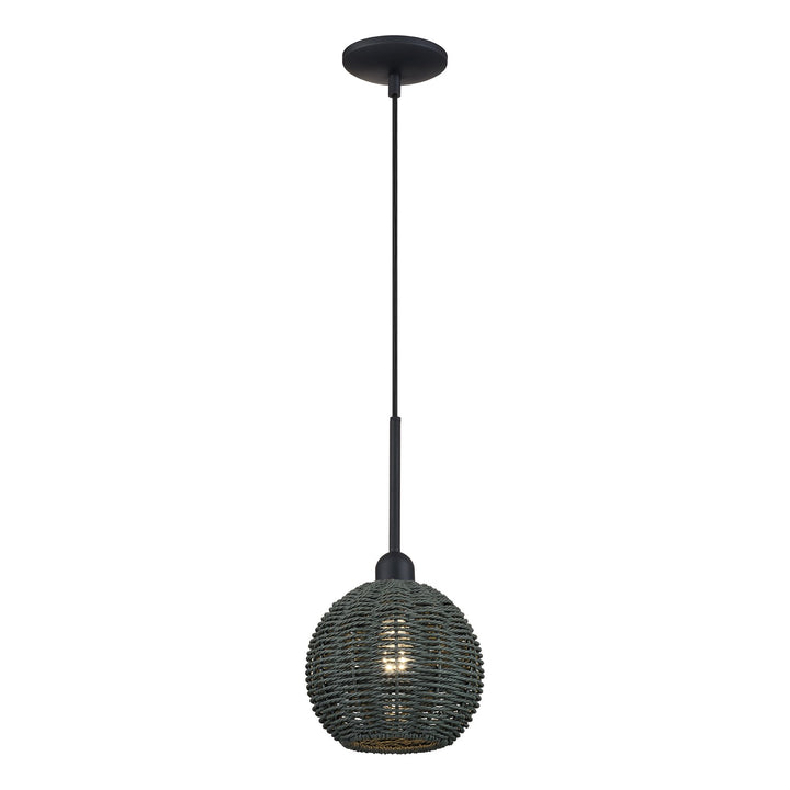 1 Light Black Mini Globe Pendant