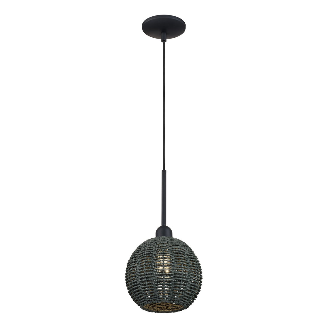 1 Light Black Mini Globe Pendant