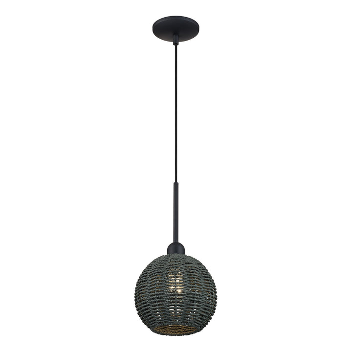 1 Light Black Mini Globe Pendant