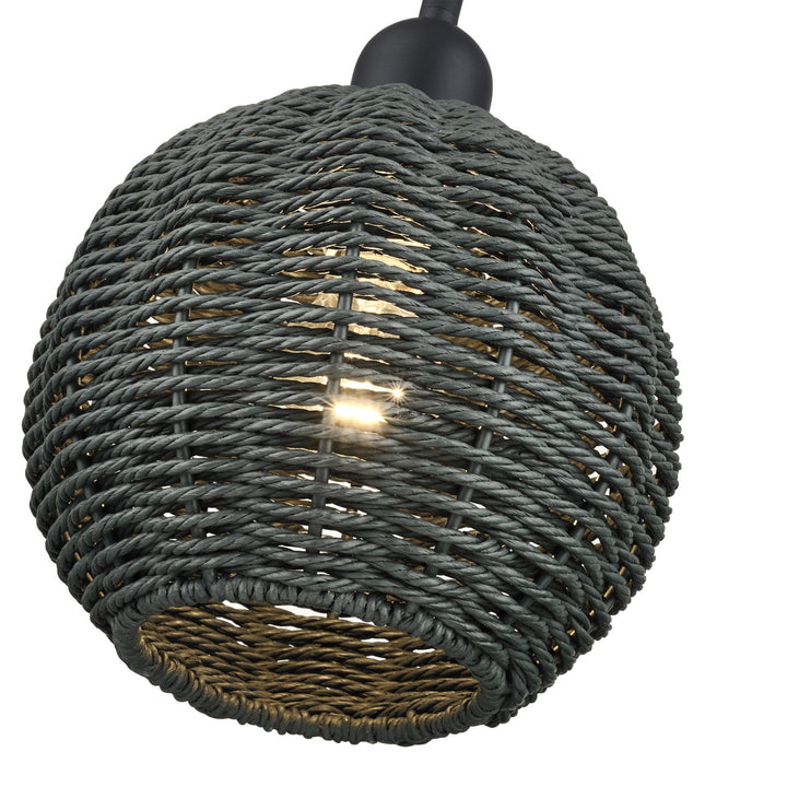1 Light Black Mini Globe Pendant